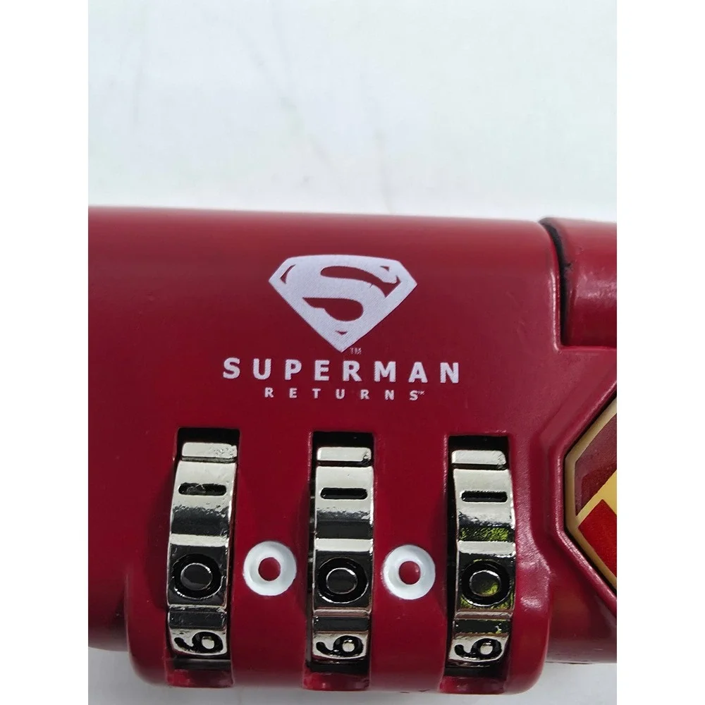 Soren Superman Returns TSA 3-Dial Combination Luggage Lock Red 78013 Travel X2